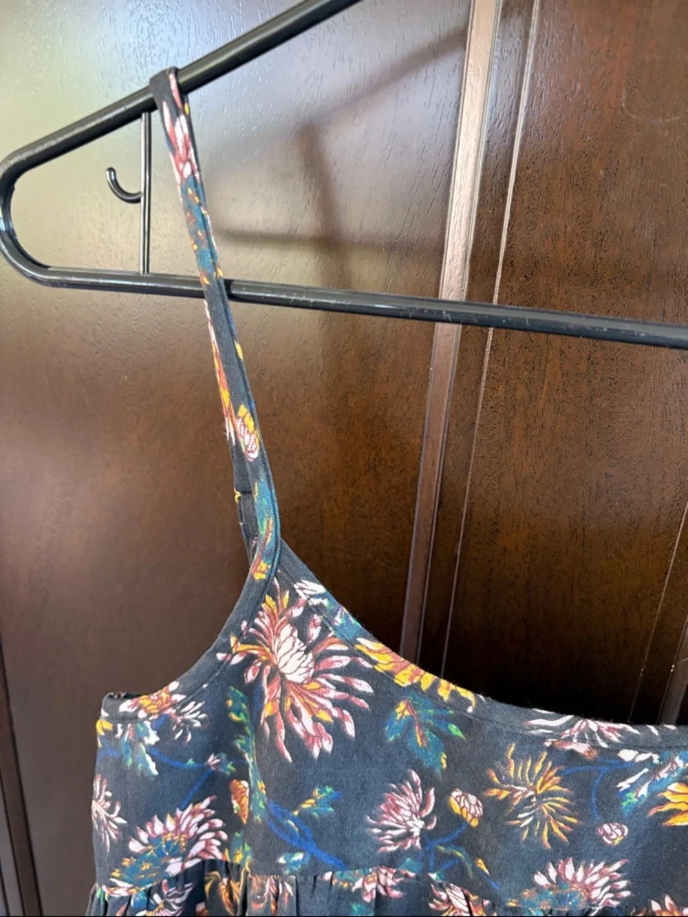 EUC NATURAL LIFE Journey Black Floral Maxi Sundress Size Small - Picture 3 of 9